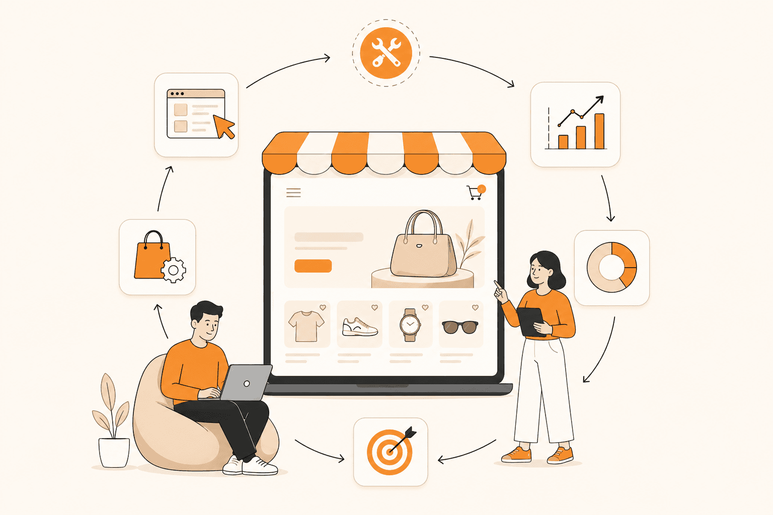 E-commerce Builds & Optimization — illustration
