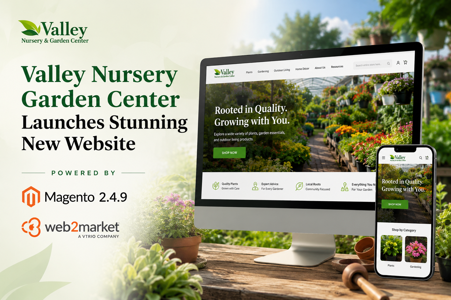 Valley Nursery Launches New Website with Web2Market